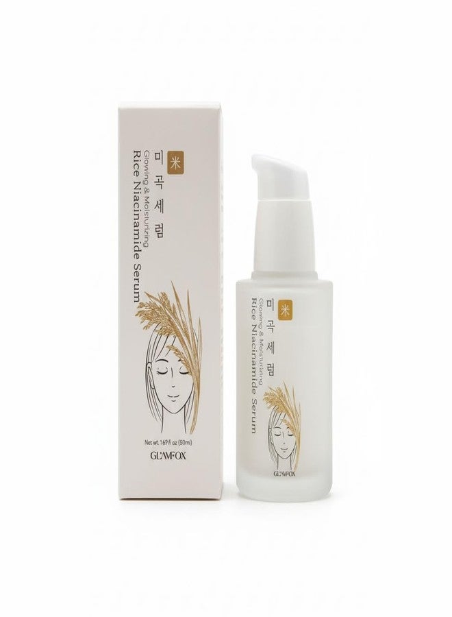 Glamfox Rice Niacinamide Serum, Hydrating, Revitalizing Facial Serum - Image 1